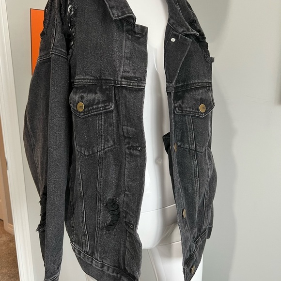 Mono B Denim Jacket Black - Picture 7 of 8